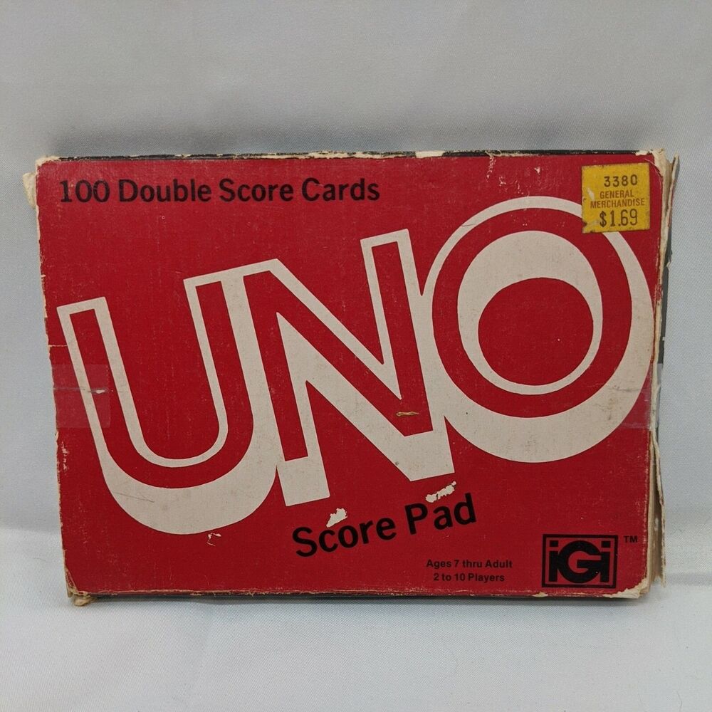 Vintage Open Box IgI UNO Score Pads